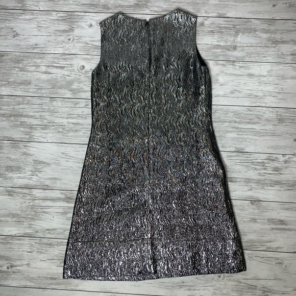 Shoshanna Silver Metallic Dress Size 2 - Picture 3 of 4